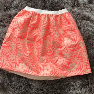 J. Crew Pink flower skirt